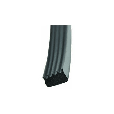 RV Seals - AP Products - Foam - Ribbed - PSA Tape - 5/8"W x 3/8"H x 50'L - Black