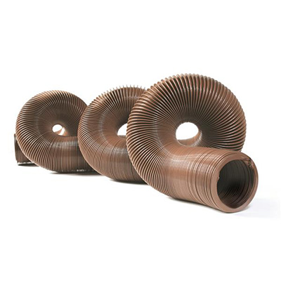 RV Sewer Hose - Camco 39631 Heavy-Duty 15-Mils HTS Vinyl Without Fittings 20' - Brown