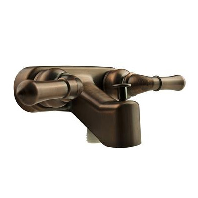 RV Bathroom Tub Faucets - Dura Faucet Classical Tub Taps With Diverter - Levers - Bronze