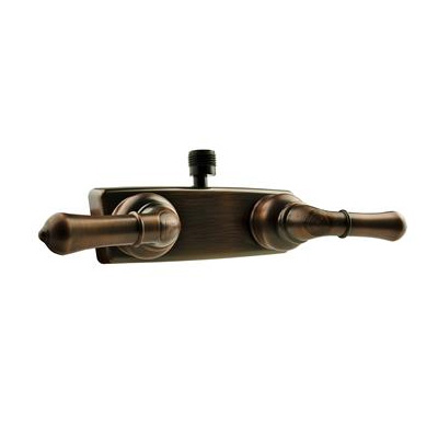 RV Shower Controls - Dura Faucet Classical Vacuum Breaker With Dual Levers - O. R. Bronze