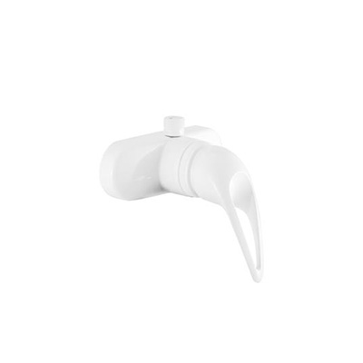 RV Shower Faucet - Dura Faucet - Single Lever - Vacuum Breaker - White
