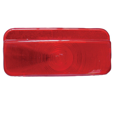 Trailer Tail Light Lens - Creative Products Group - Radius Corners - Red