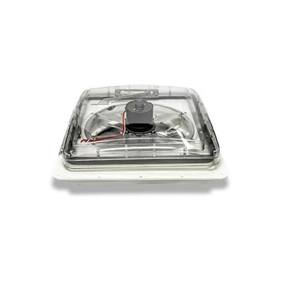 RV Roof Vent - Heng's Industries - Zephyr - Intake & Exhaust - Manual Open - 12V DC - Clear