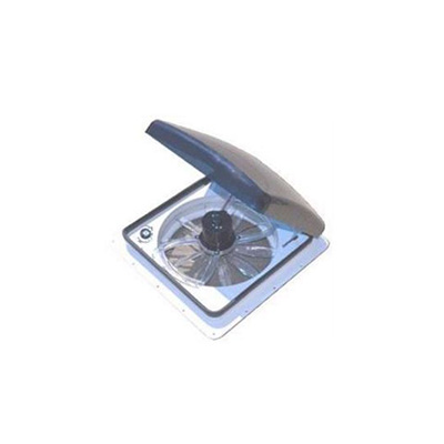 RV Roof Vent - Zephyr - 3 Speed Exhaust - 2 Speed Reverse - Manual Open - 12V - Smoke Lid