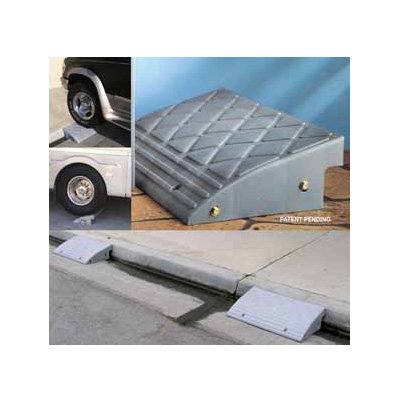 Curb Ramps - Prime Products 33-0111 Plastic 20000 Lbs. Capacity Ramp 1 Pack - Grey