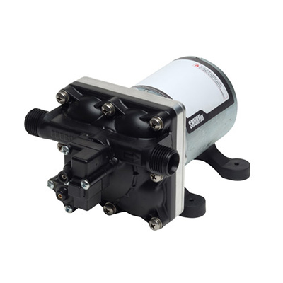 RV Water Pump - Shurflo 4008-101-E65 Revolution Pump With Install Fittings 3 GPM - 12V DC