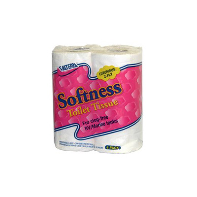 RV Toilet Paper - Softness Clog-Free 2-Ply Toilet Paper - 4 Rolls Per Pack
