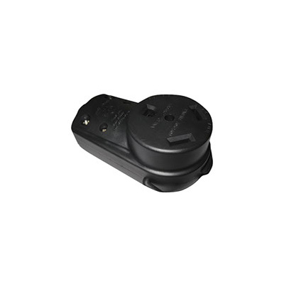 RV Power Cord Plug - AP Products 16-00581 30A Female Straight Blade Plug - Black