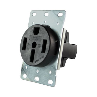 Power Inlet Receptacle - Conntek 80311 Flush-Mount 50A 125V AC/250V AC
