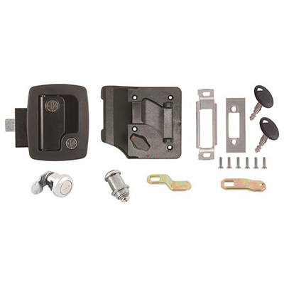 RV Door Latch Kit - AP Products - Bauer - Keyed-A-Like - Black