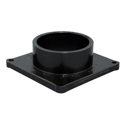 RV Sewer Spigots - Valterra ABS Plastic Bolt-On Sewer Spigot With Flange - 2 Inches - Black